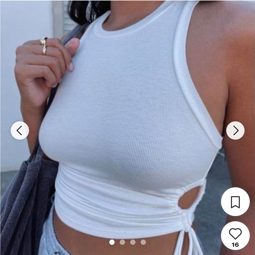 Princess Polly Madelyn Cut Out Top White